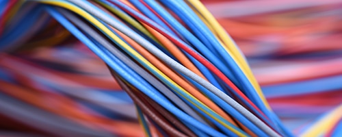 Bundle of colorful wires